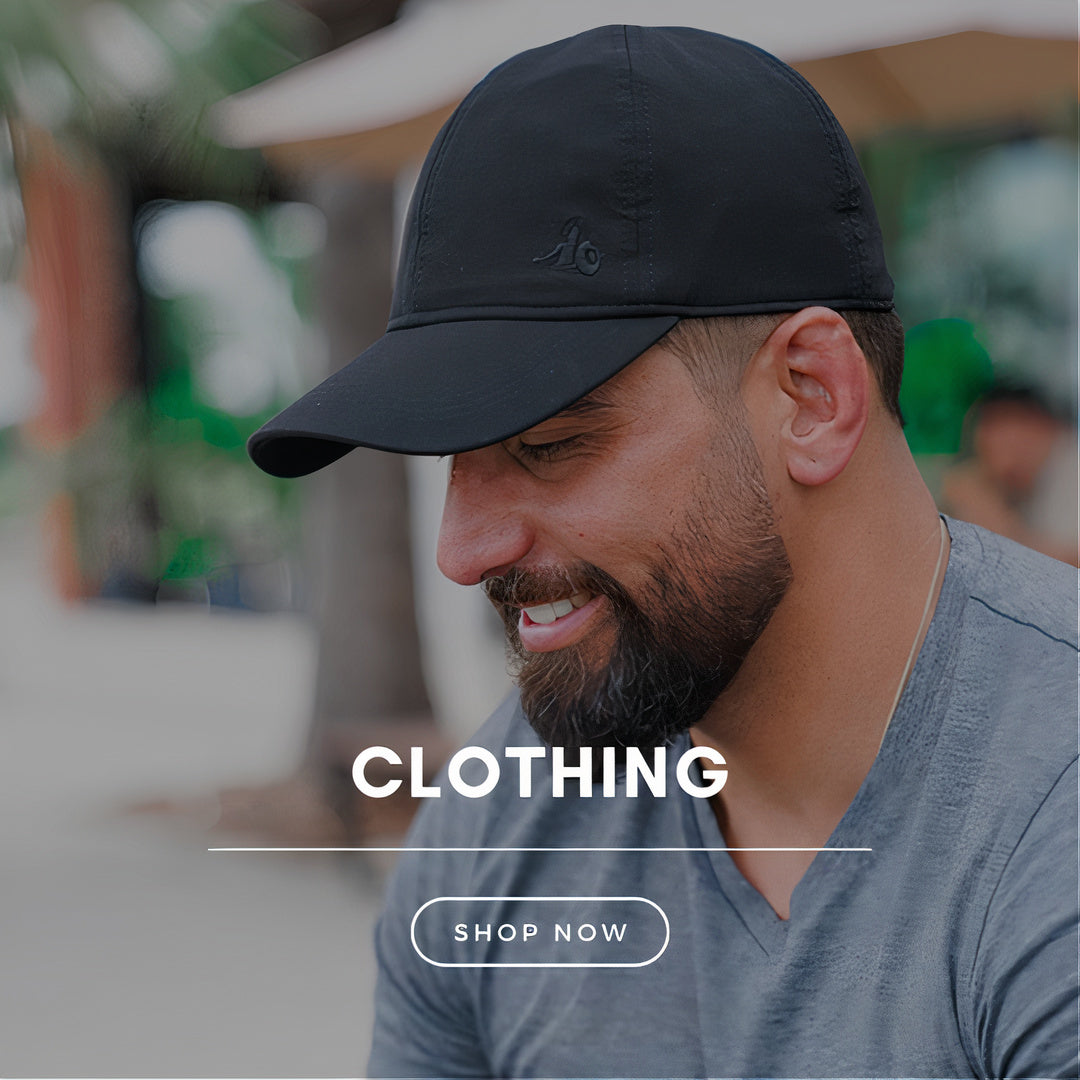 man wearing a defendershield black cap