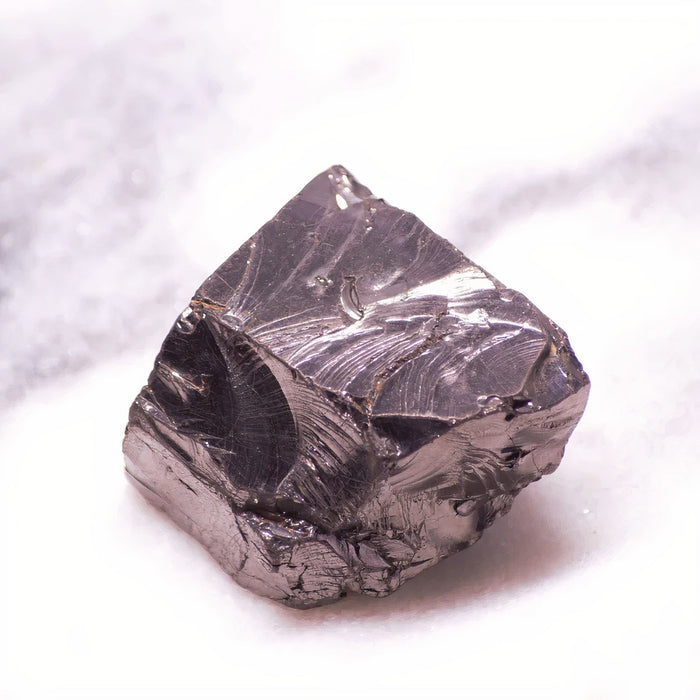 Shungite stone close up