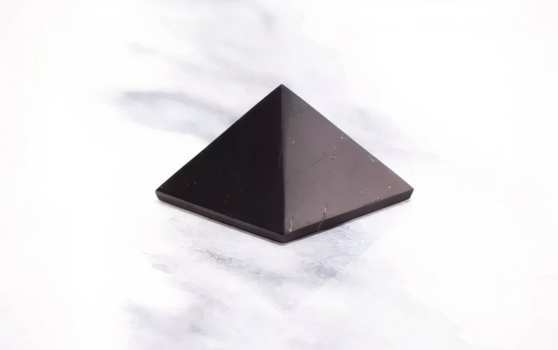 Shungite pyramid close up