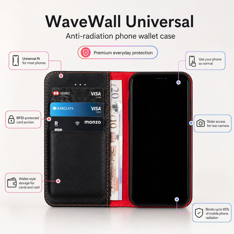 WaveWall™ EMF Blocking Universal Phone Case Wallet