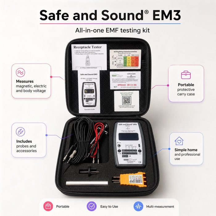 2026 Edition Safe and Sound EM3 EMF Analyser 50 Hz - 400 kHz - Safe and Sound