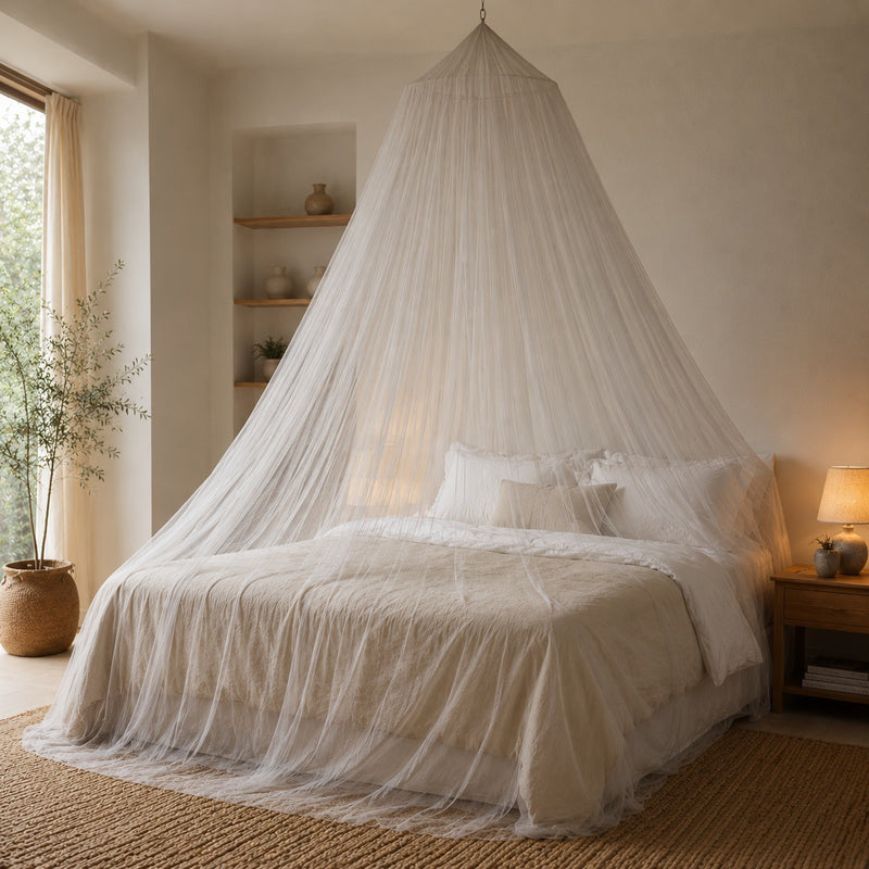 swisstulle AG® Silver Bobbinet™ Bell-Shaped 5G EMF Bed Canopy
