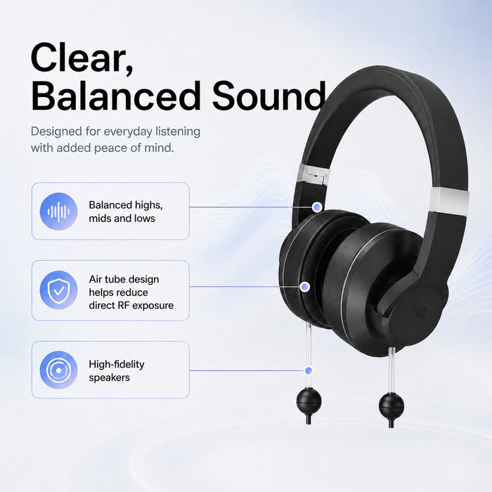 DefenderShield® EMF Protection Air Tube Headphones
