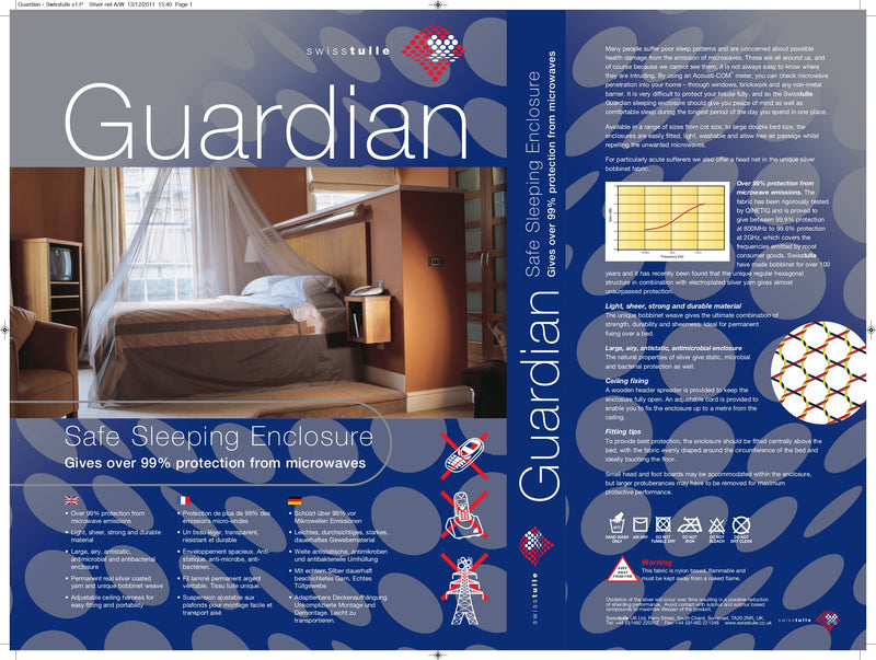 swisstulle AG® Silver Bobbinet™ Bell-Shaped 5G EMF Bed Canopy