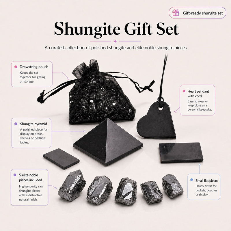 The Harmonising Shungite Stone Gift Set
