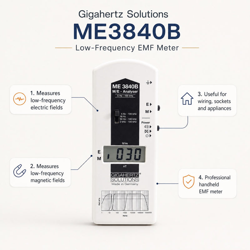 VLF ELF Tester Low Frequency EMF Meter ME3840B 5Hz-100,000Hz