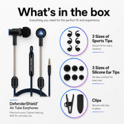 DefenderShield® EMF Protection Air Tube Earphones - Air - Tube Headphones - DefenderShield