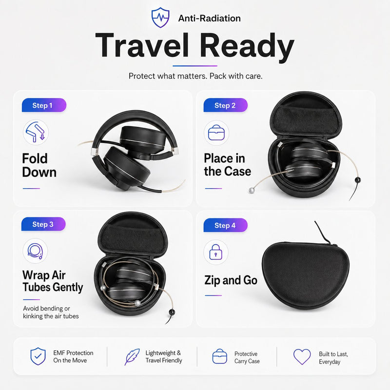 DefenderShield® EMF Protection Air Tube Headphones