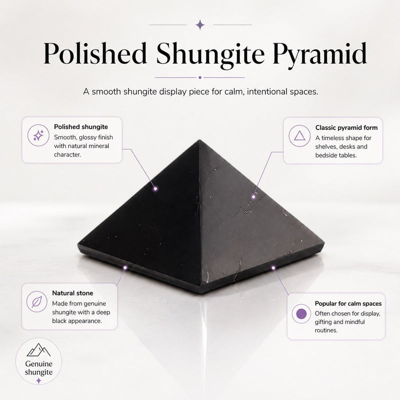 Large EMF Harmoniser Shungite Pyramid-Shungite-Shungite
