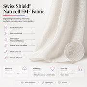 NATURELL™ Protective EMF Faraday Fabric by Swiss - Shield® - EMF Fabric - Swiss Shield