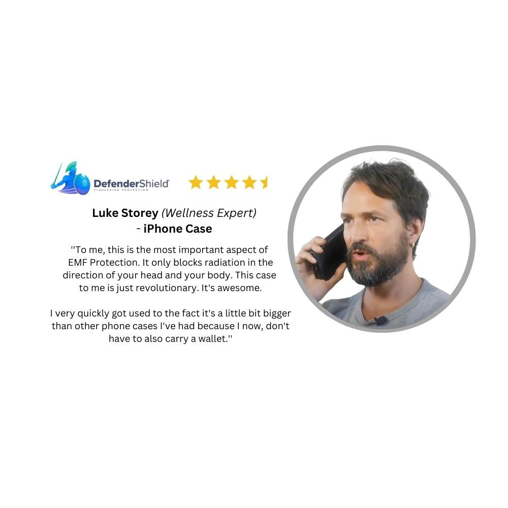 Phone case testimonial from biohacking specialist