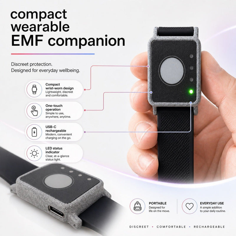 Safe And Sound Micro Wearable RF Detector V2.1 700MHz to 9GHz-EMF Reader-Safe and Sound