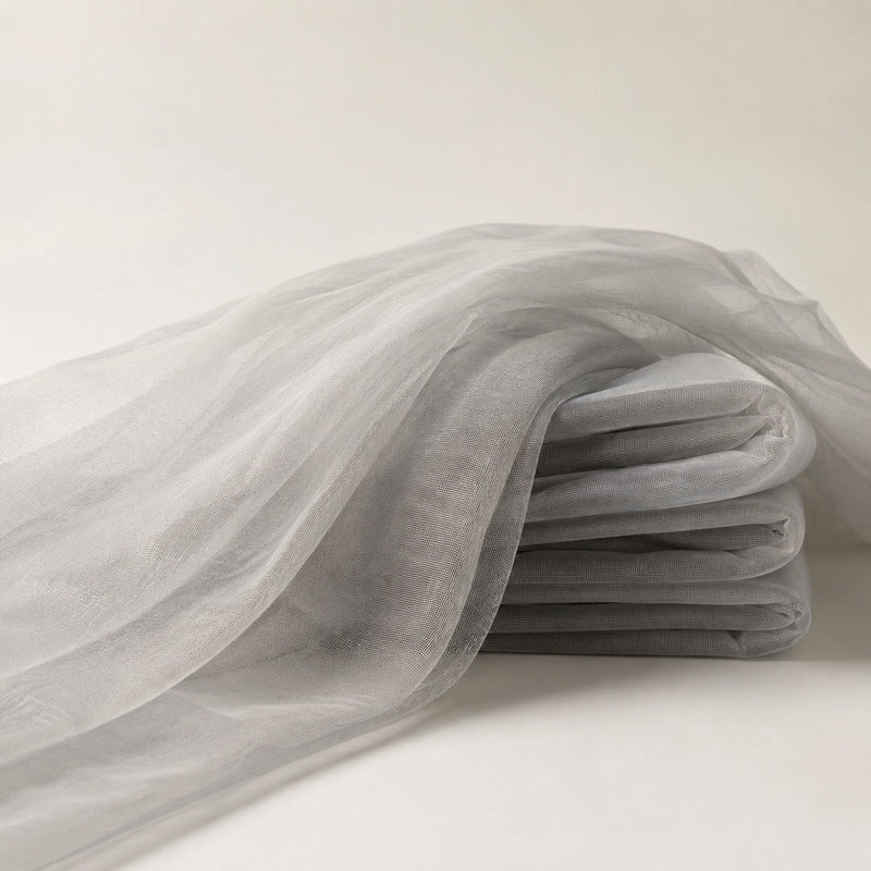 swisstulle AG® Silver Bobbinet™ Bell-Shaped 5G EMF Bed Canopy-Bed Canopies-Swisstulle