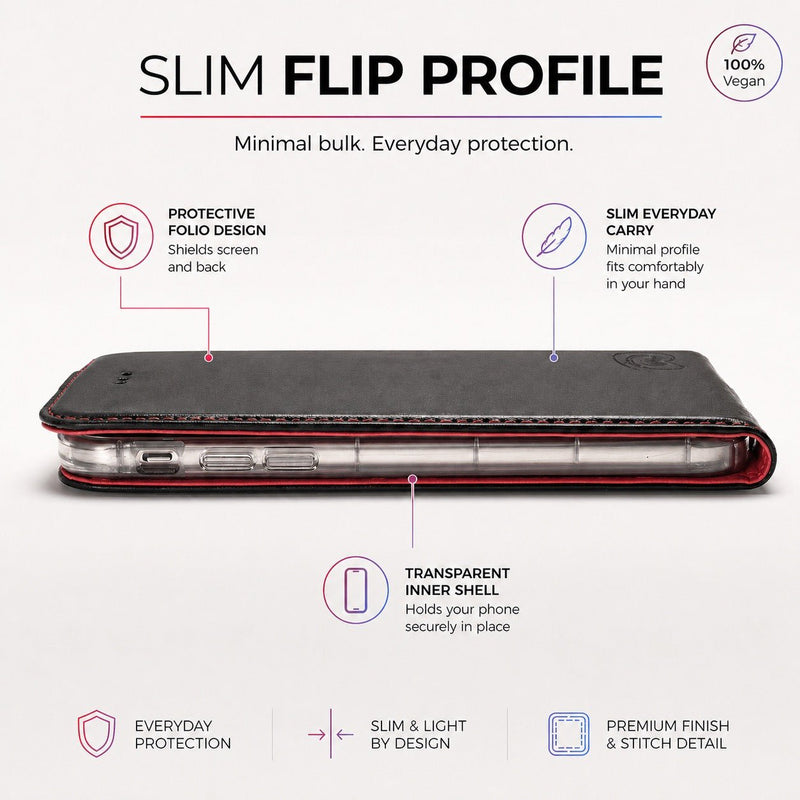 WaveWall™ Flip EMF Blocking iPhone Case & Card Holder-EMF Phone Case-WaveWall