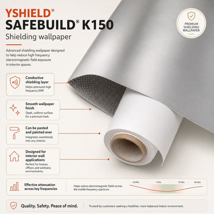 YSHIELD® K150 EMF Shielding Wallpaper - EMF Wallpaper - YSHIELD