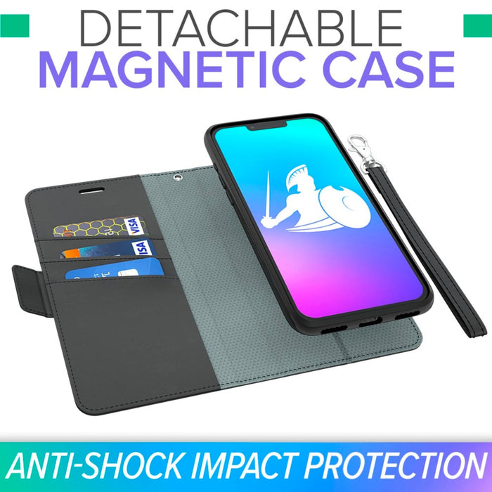 DefenderShield™ 5G Blocking iPhone 14 EMF Phone Case showing detachable magnetic case