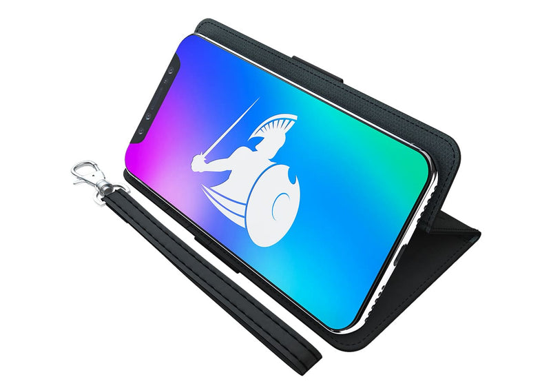 EMF Phone Case stood up so screen can be watched