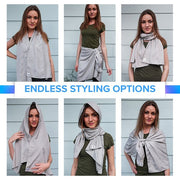 EMF Scarf being worn in different styles