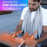 EMF Scarf worn by man outside whilst working