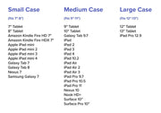 EMF Tablet Cases - what the case will fit with