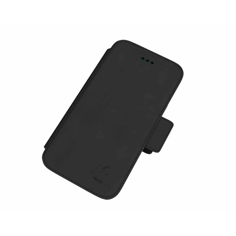 DefenderShield SlimFlip® iPhone 13 Series 5G EMF Phone Case closed view from front