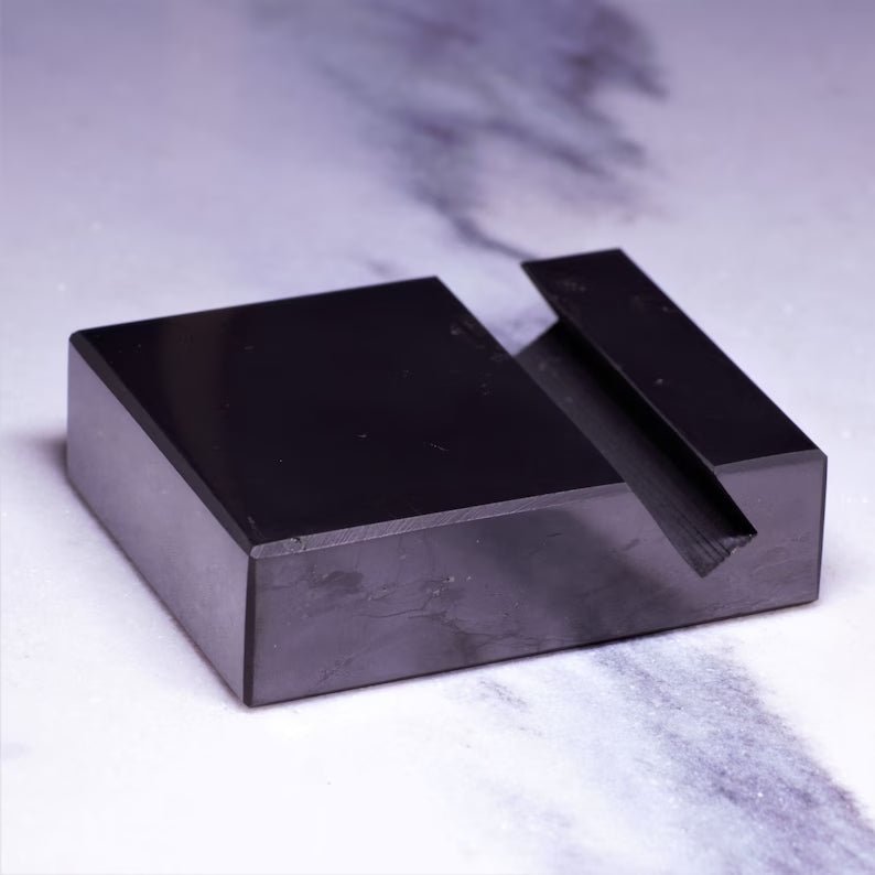 Shungite Stone Harmonising Mobile Phone Stand - Shungite Phone Stand - Shungite