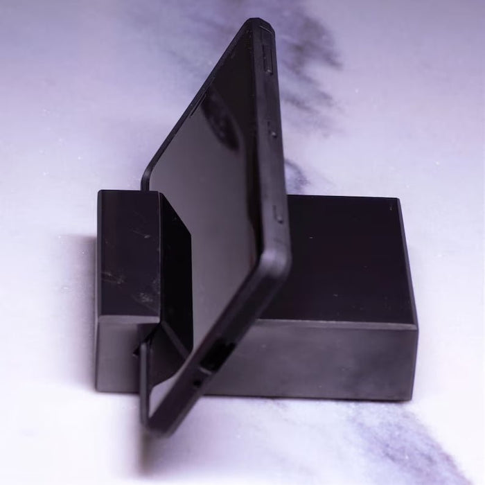 Shungite Phone Stand with phone placed in it