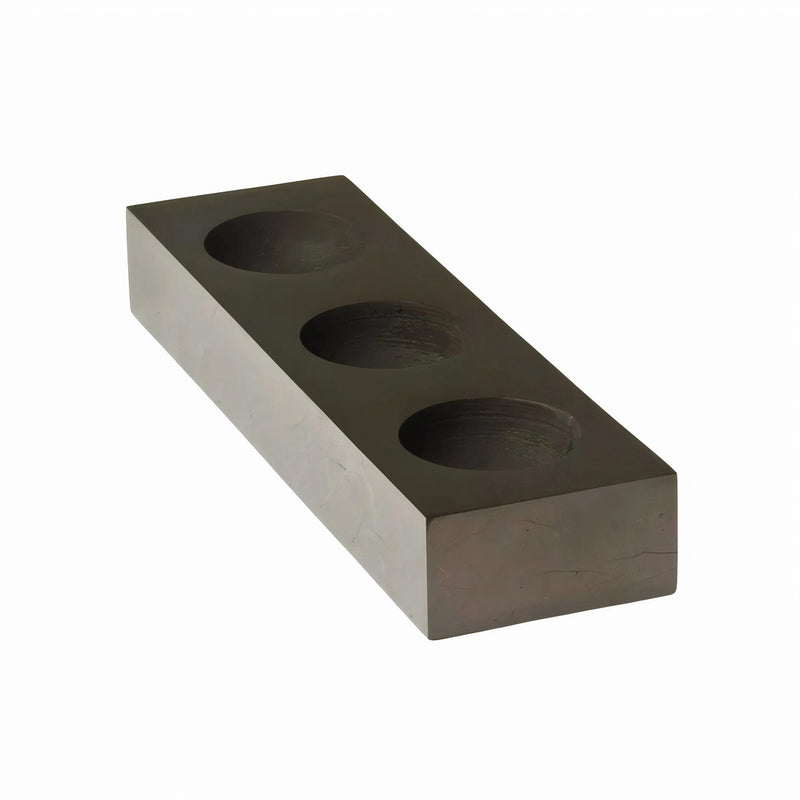 Shungite Triple Carbon Candle Holder