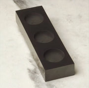 Shungite Triple Carbon Candle Holder