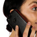 EMF Phone Case with women on phone using it